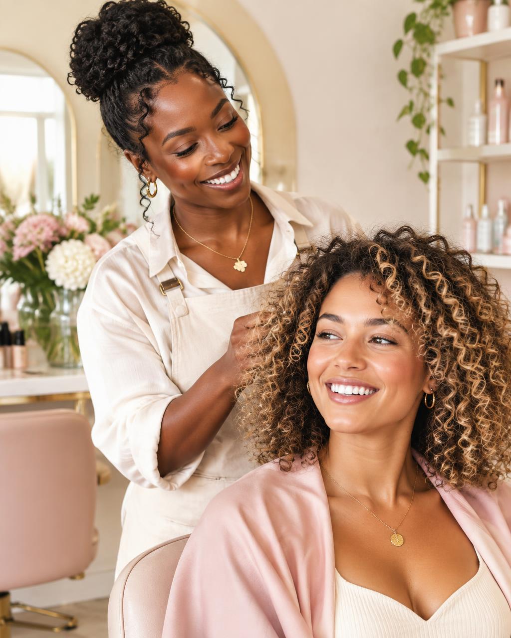 Une professionnelle avec sa cliente